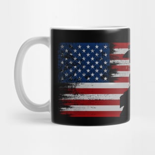 cowboy vintage usa american flag cowboy Rodeo Roping Horse Riding Mug